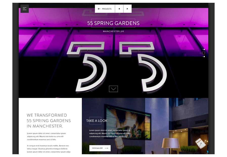 Rabeticulla created the website for construction company ARCO to present their services